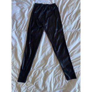 Chickster Black Leggings Size S Shiny Faux Women Kids Men